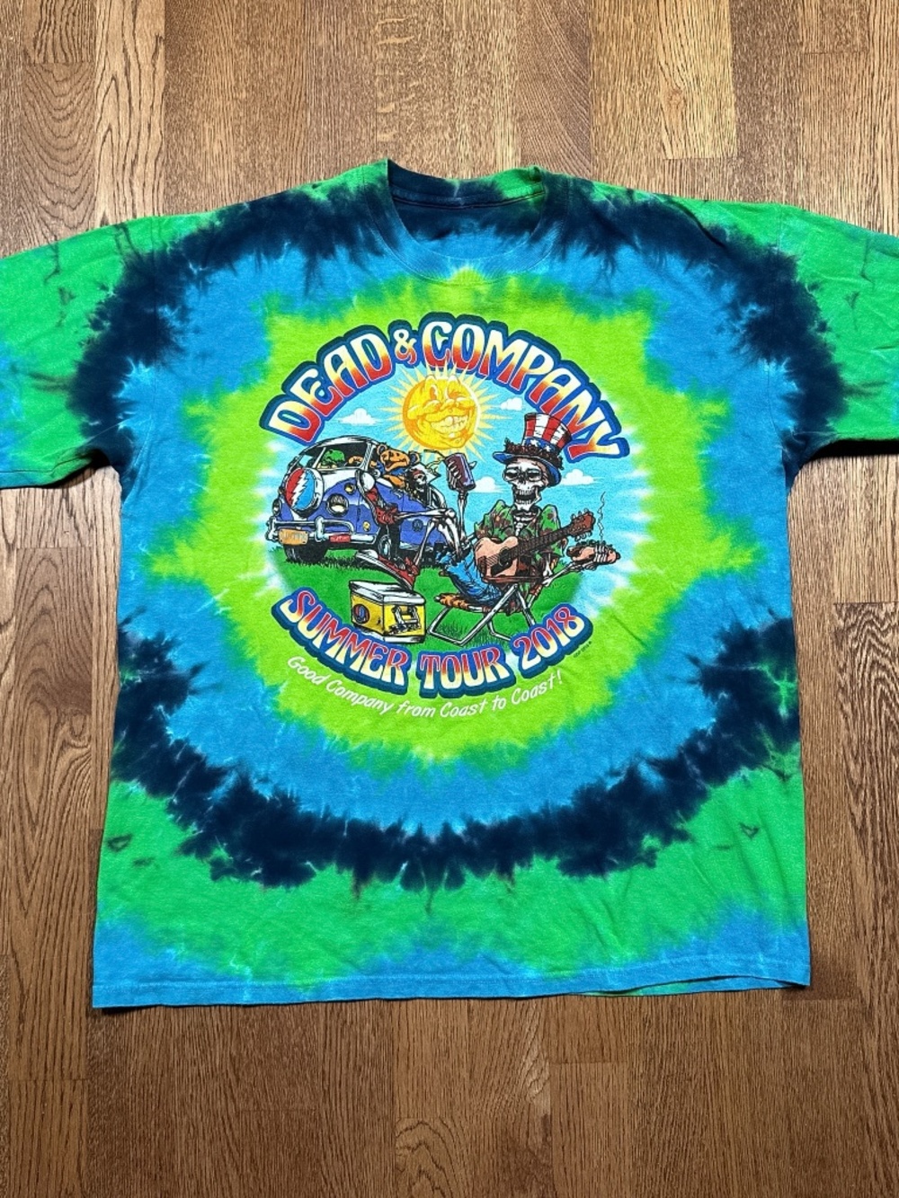 Dead & Company Summer Tour 2018 Grateful Dead Tie Dye T Shirt Mens XL